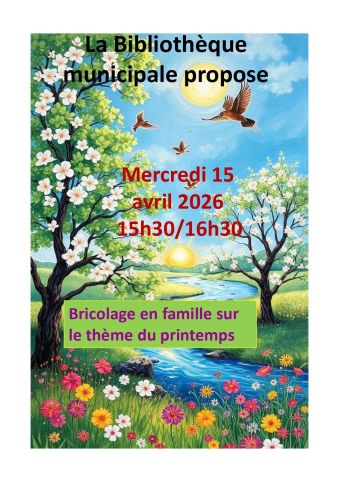 Atelier bricolage en famille à la bibliothèque municipale