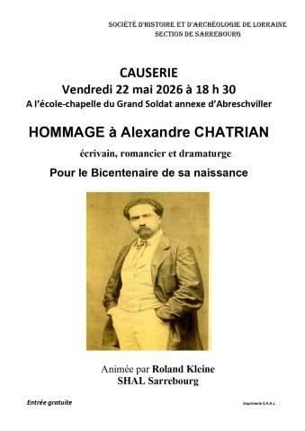 Causerie Alexandre Chatrian